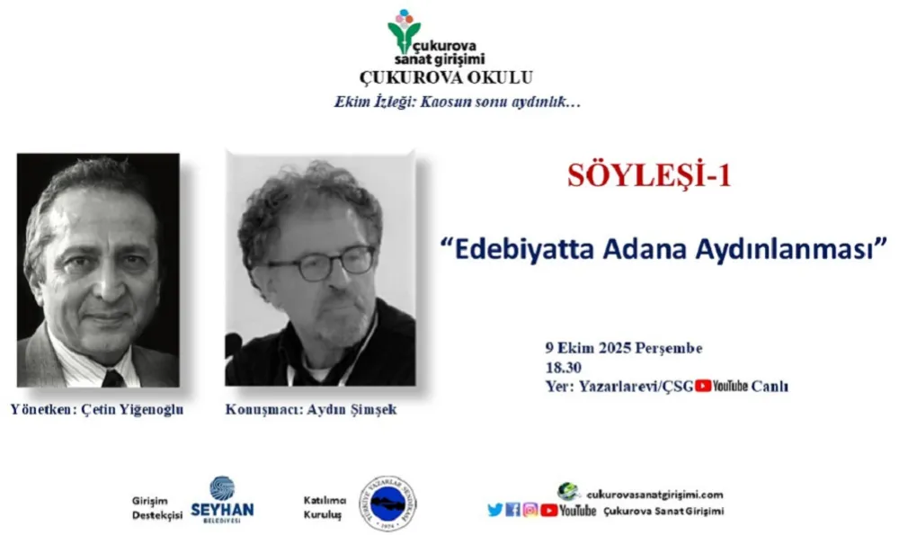 ÇUKUROVA SANAT GİRİŞİMİ’NİN EKİM AYI PROGRAMI AÇIKLANDI
