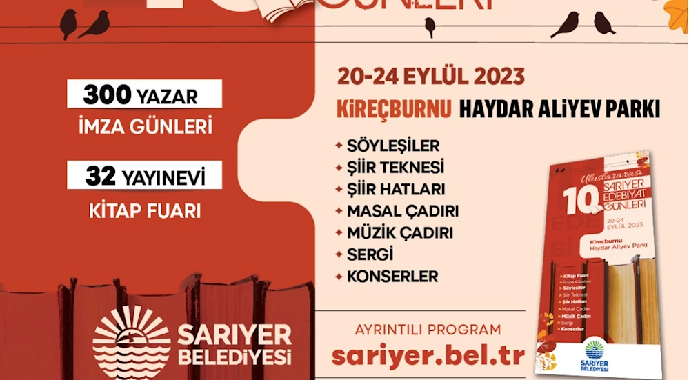 ULUSLARARASI 10.SARIYER EDEBİYAT GÜNLERİ BAŞLIYOR